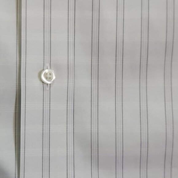 Roundtree & Yorke Gold Label Button-Up Shirt 16 1/2 35 Windowpane 100% Cotton - Picture 8 of 13
